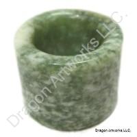 Chinese Gorgeous Green Jade Archer Ring