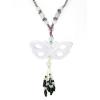 Jade Beads and Jade Butterfly Pendant Necklace
