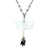 Romantic Butterfly Pendant Jade Beads Necklace