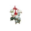Good Fortune Jade Beads on Red Chinese Necklace Cord