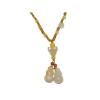 Honey Jade Chinese Gourd Pendant Necklace