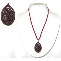 Chinese Red Jade Snake Necklace