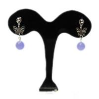 Lavender Jade Butterfly Earrings