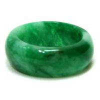 Emerald and White Jade Ring