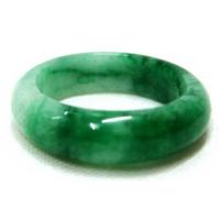 Emerald and White Green Jade Ring