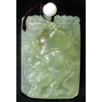 Light Green Chinese Jade Money Pig Pendant