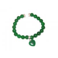 Ravishing Green Jade Heart Bracelet