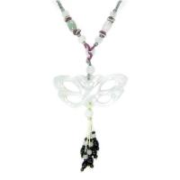 Chinese Butterfly Pendant Jade Necklace