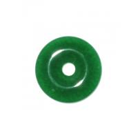 Chinese Green Jade Pi Disc Pendant