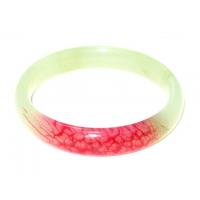 Green and Red Chinese Jade Bangle