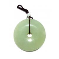 Health and Longevity Jade Pi Disc Pendant