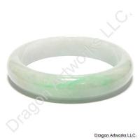 Light Green Jade Bangle of Good Fortune