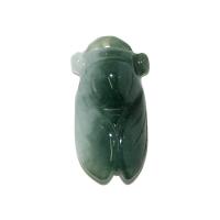 Chinese Wealth Green Jade Cicada Pendant