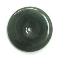 Green Jade Pi Disc Pendant of Good Luck