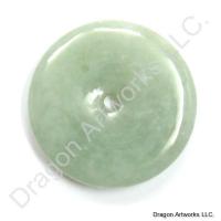 Majestic Green Jade Pi Disc Pendant of Great Wisdom