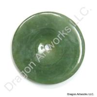 Fortunate Green Jade Pi Disc Pendant of Wealth