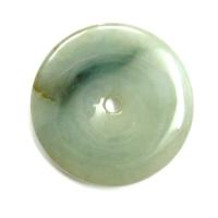 Unique Green Jade Pi Disc Feng Shui Pendant