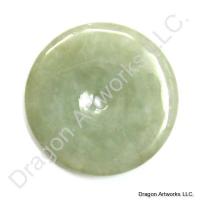 Promise of Love Green Jade Pi Disc Pendant