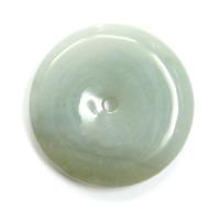 Splendid Chinese Light Green Jade Pi Disc Pendant