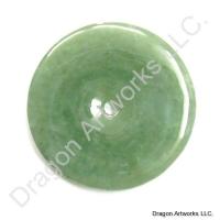 Green Jade Pi Disc Pendant of Success