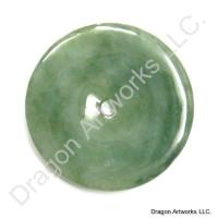 Healing Properties Green Jade Pi Disc Pendant