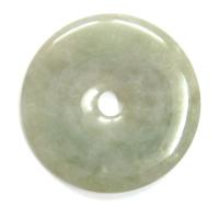 Green Jade Pi Disc Pendant of Blessings