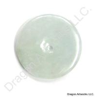 Chinese Safety Button Jade Pi Disc Pendant