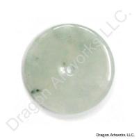 Oriental Charm Green Jade Pi Disc Pendant