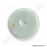 Impressive Bluish Green Jade Pi Disc Pendant
