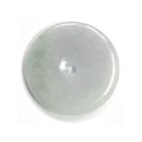 Laveder and Green Jade Pi Disc Pendant of Love